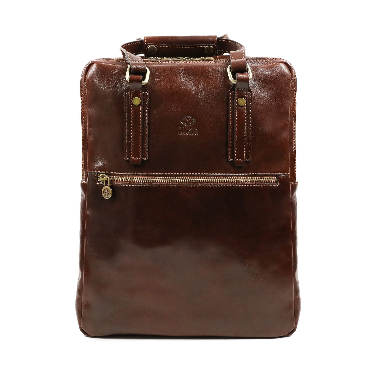 Brown Leather Backpack - Gone with the Wind Backpack Time Resistance   