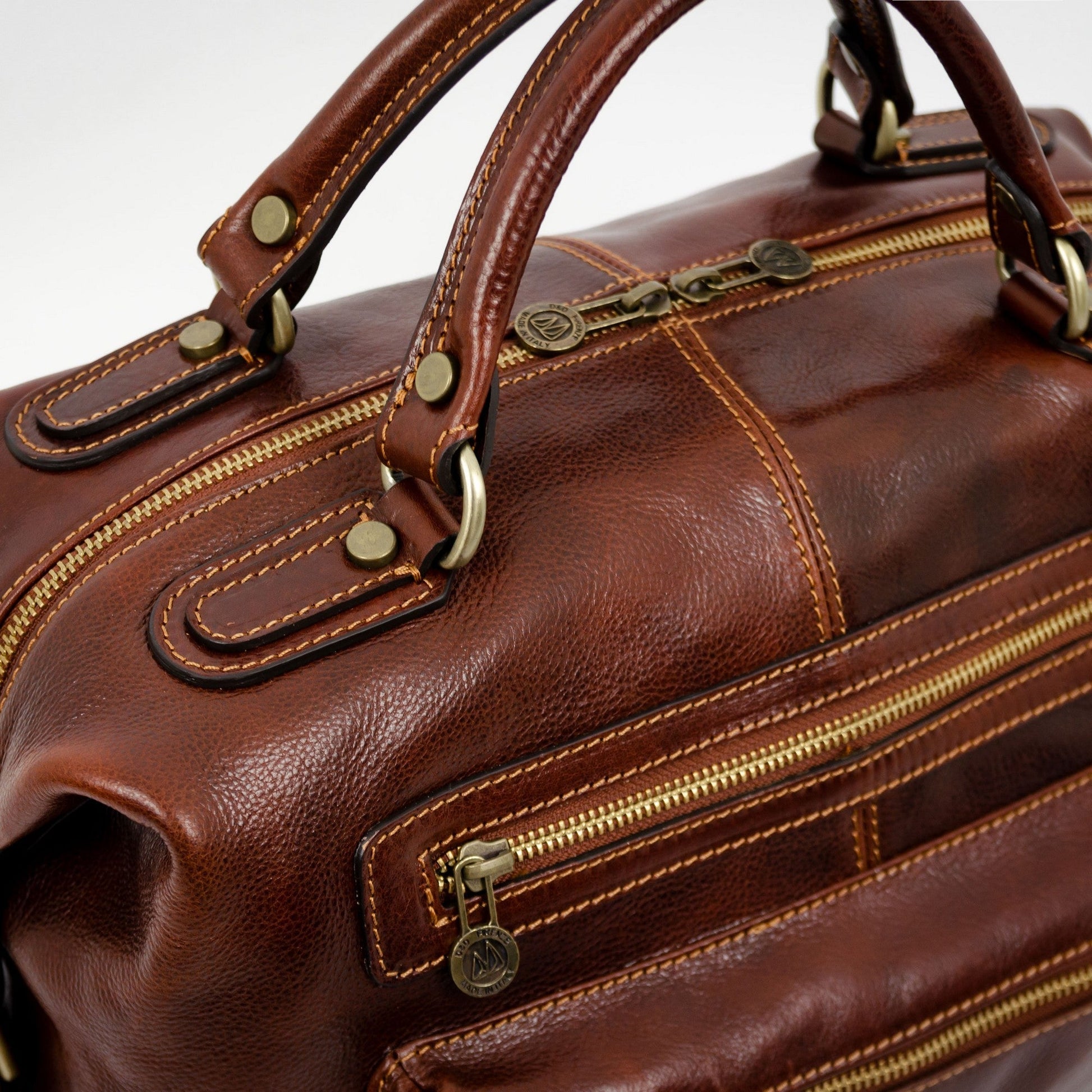 Brown Leather Bag - East of Eden Briefcase Time Resistance   