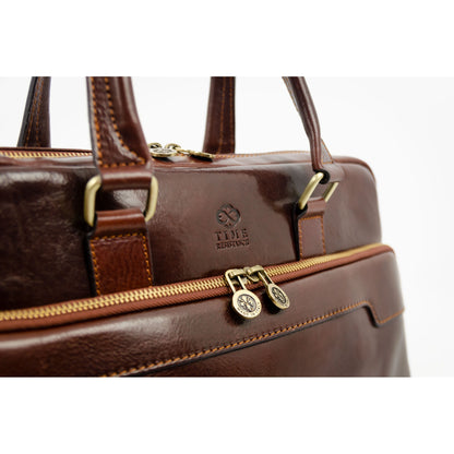 Leather Briefcase Laptop Bag - Orlando