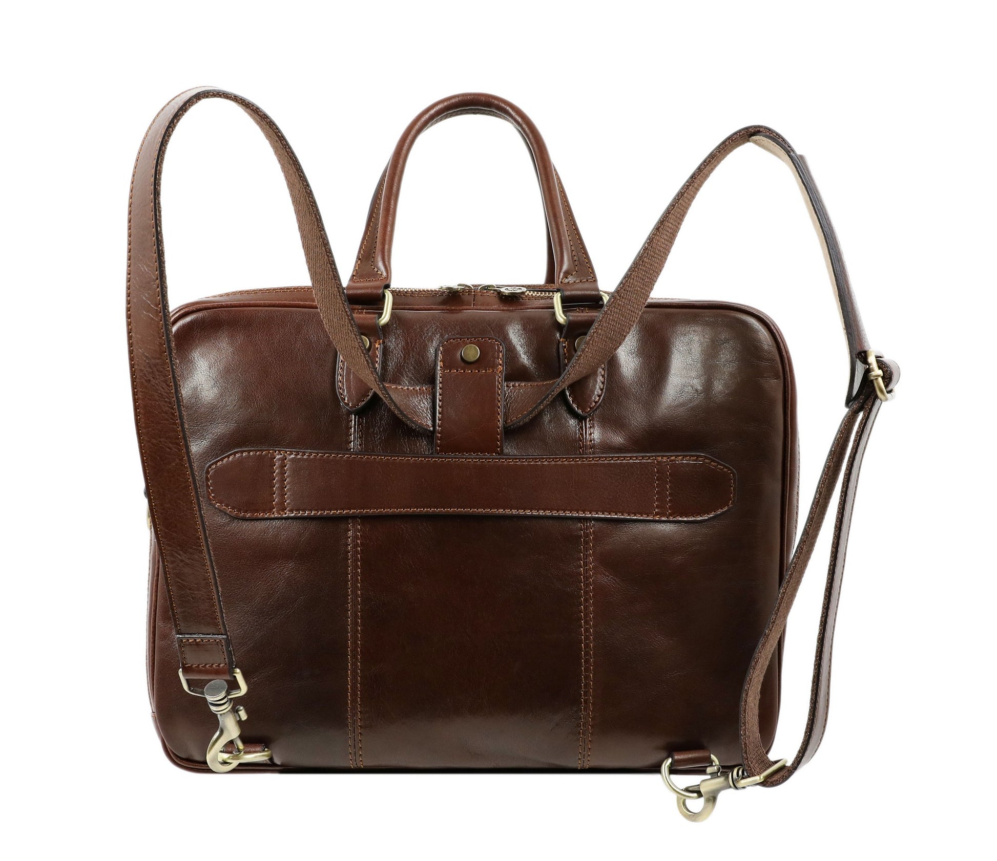 Leather Convertible Briefcase Backpack - A Farewell to Arms Briefcase Time Resistance   