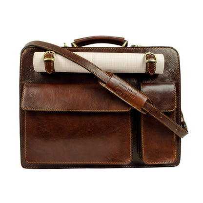 Leather Satchel Bag Briefcase - The Prophet