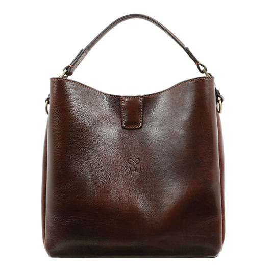 Brown Leather Tote Bag for Women,  Shoulder Bag - Alice in Wonderland