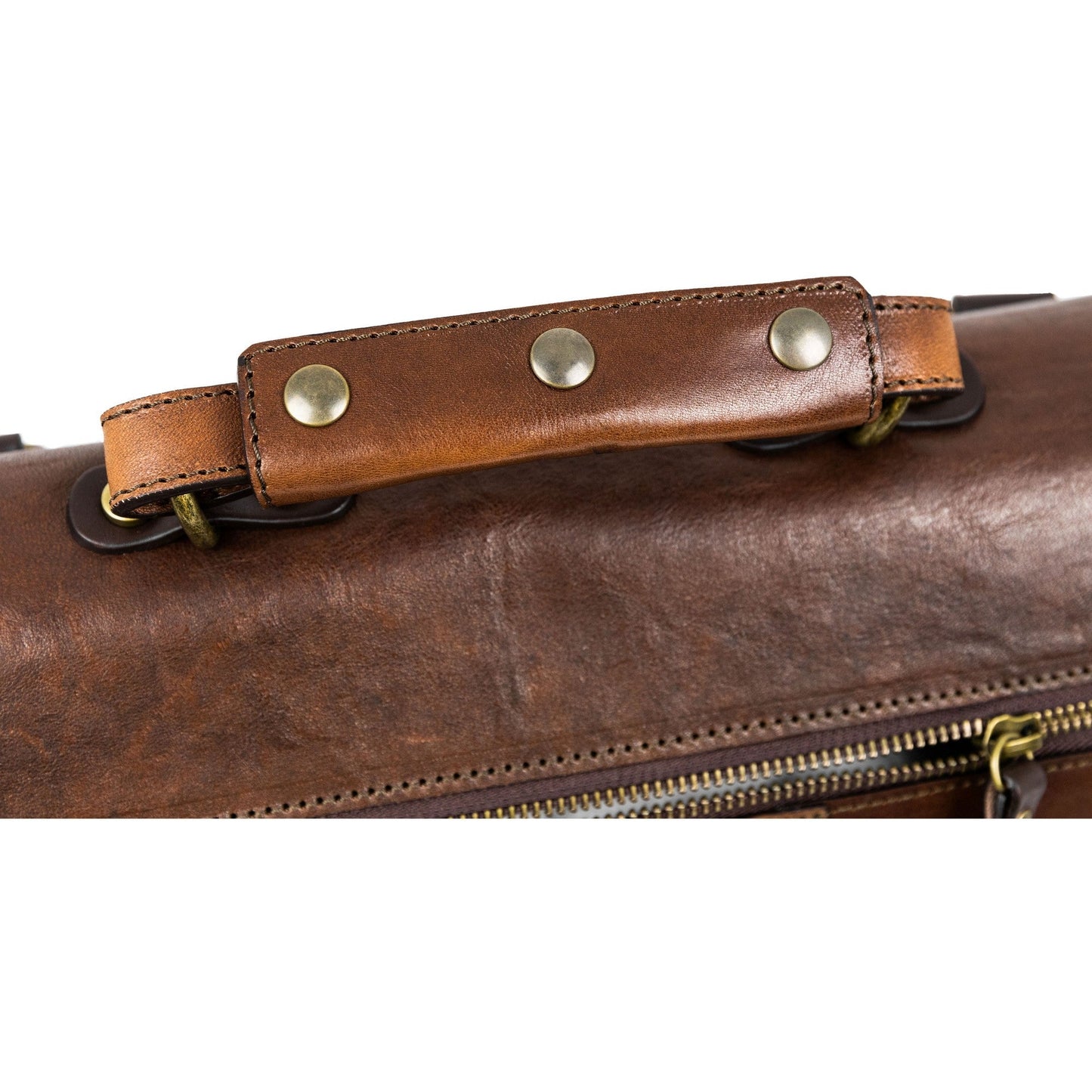 Brown Leather Briefcase Laptop Bag - From Here to Eternity Briefcase Time Resistance   