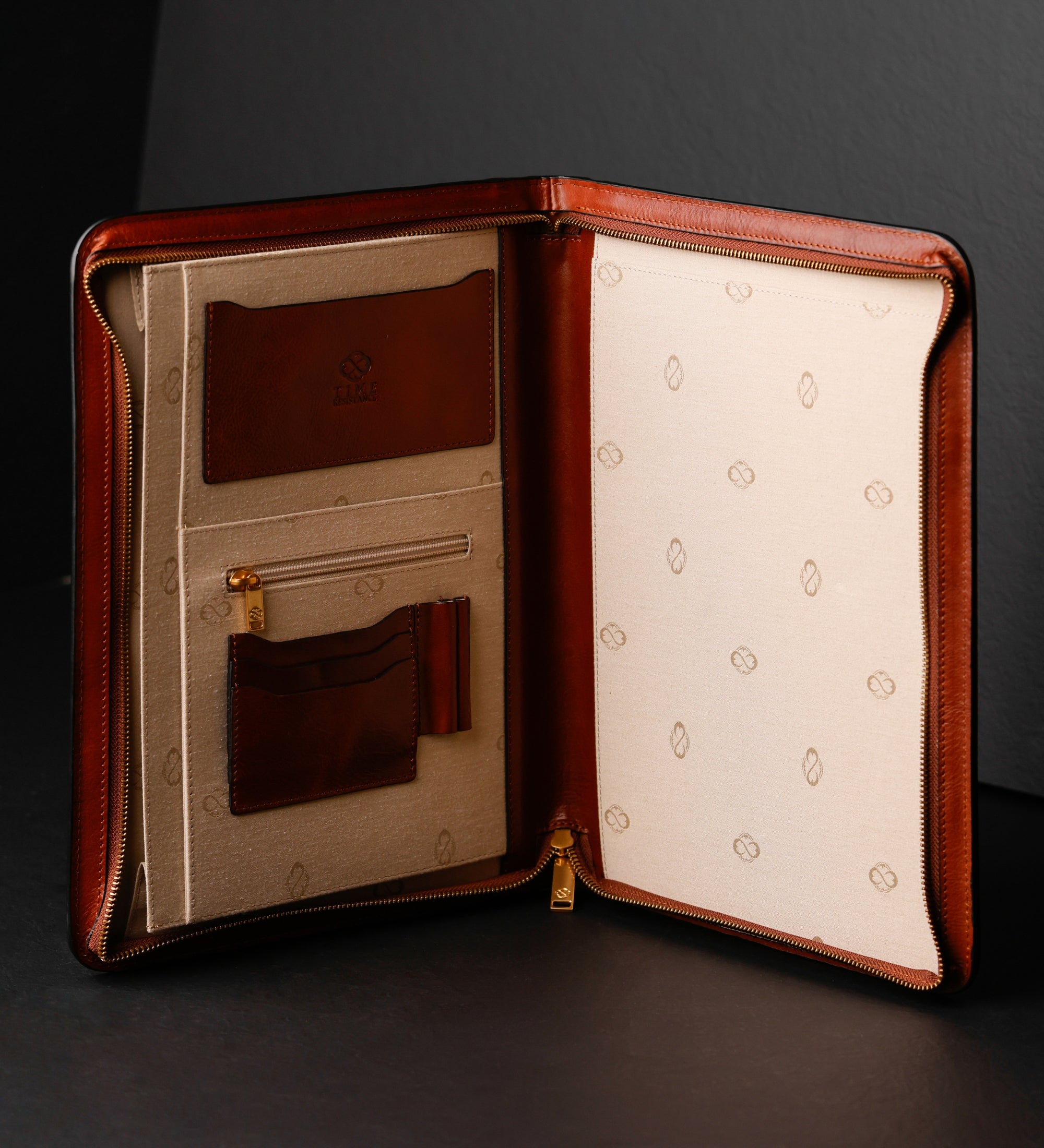 Womens Leather A4 Documents Folder Organizer - Candide