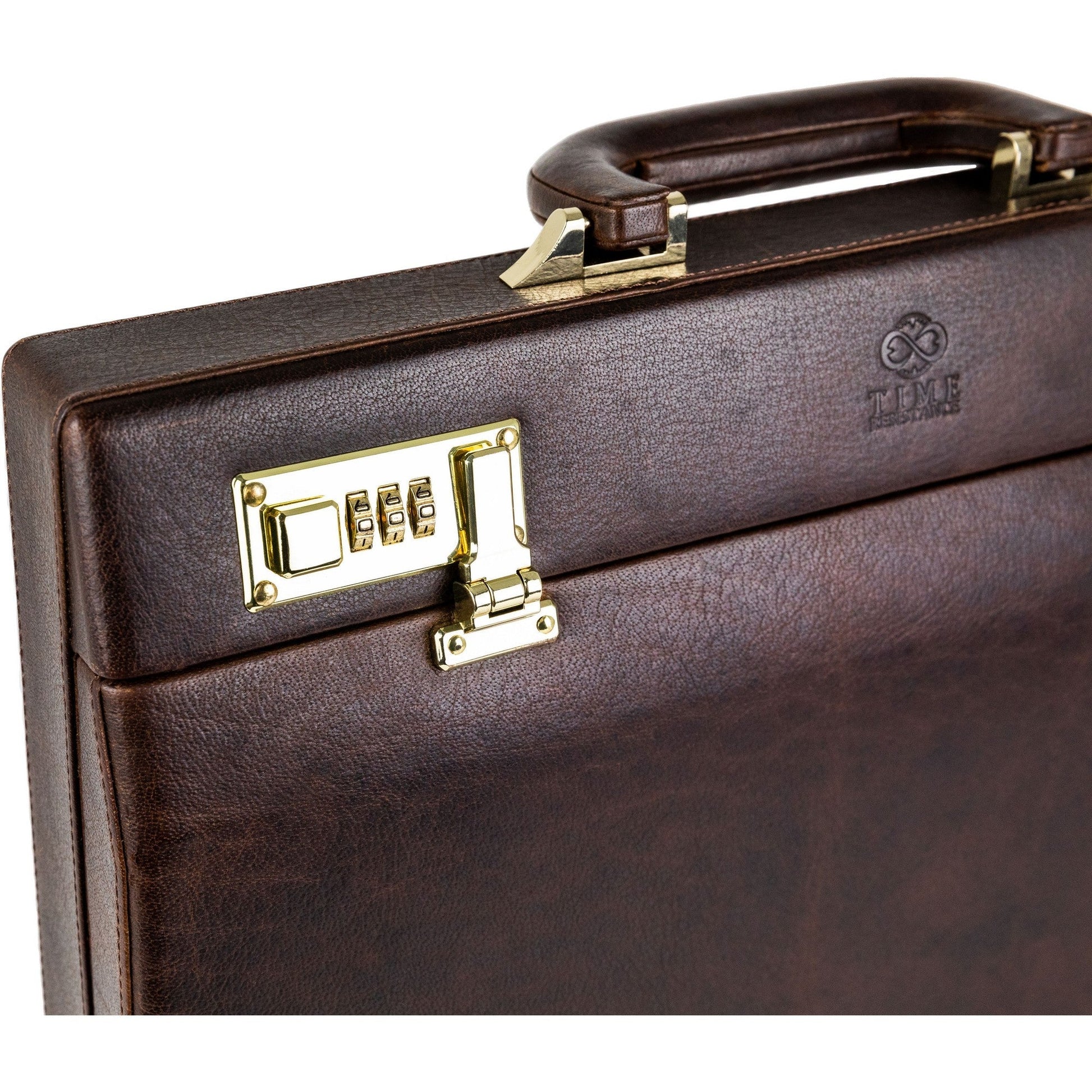 Leather Attaché Case Briefcase - The Golden Bowl Briefcase Time Resistance   