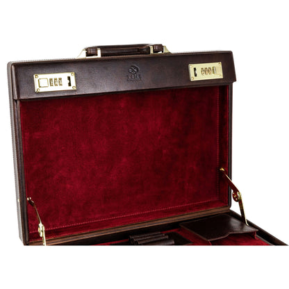 Leather Attaché Case Briefcase - The Golden Bowl Briefcase Time Resistance   