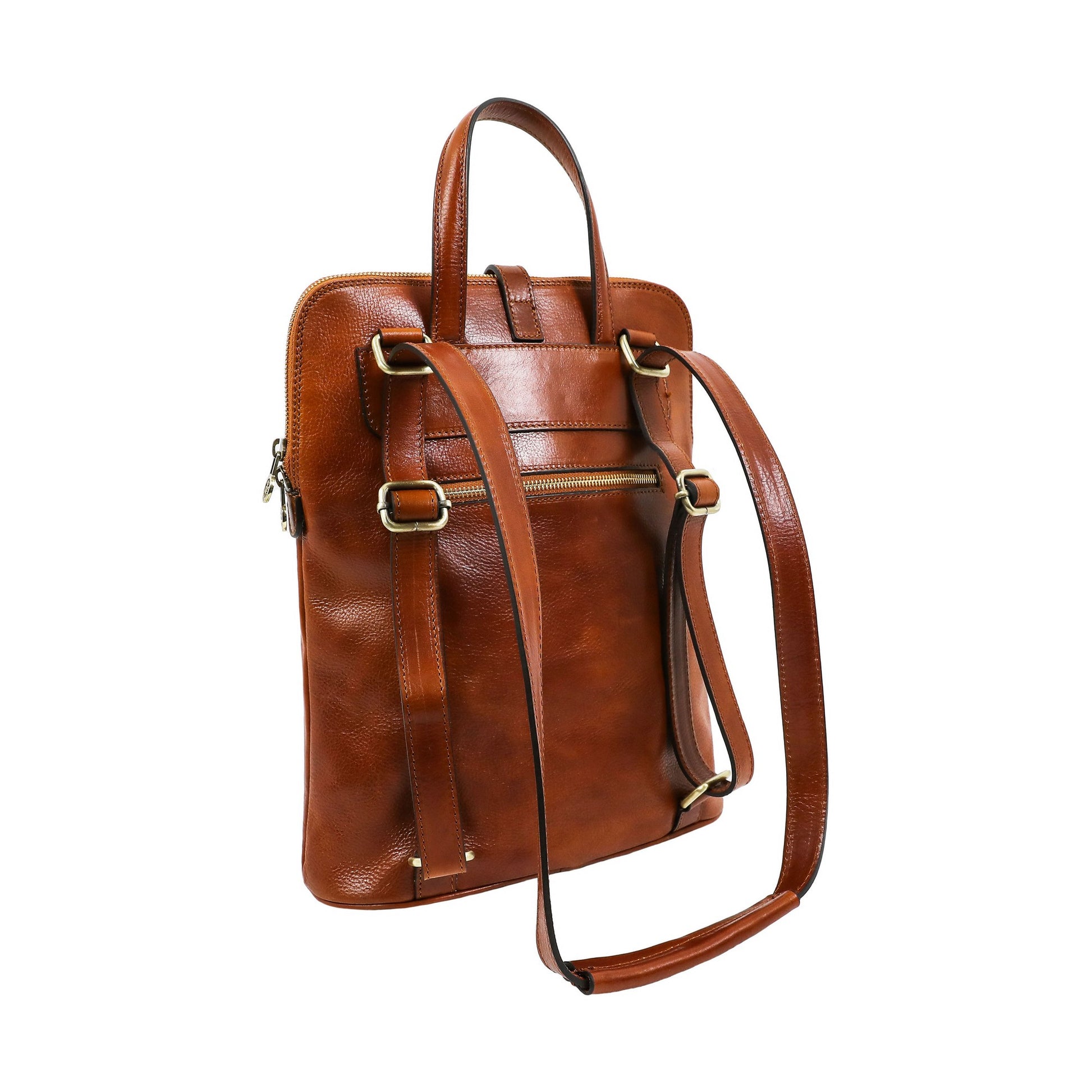 Convertible Leather Backpack Shoulder Bag - Emma Backpack Time Resistance   