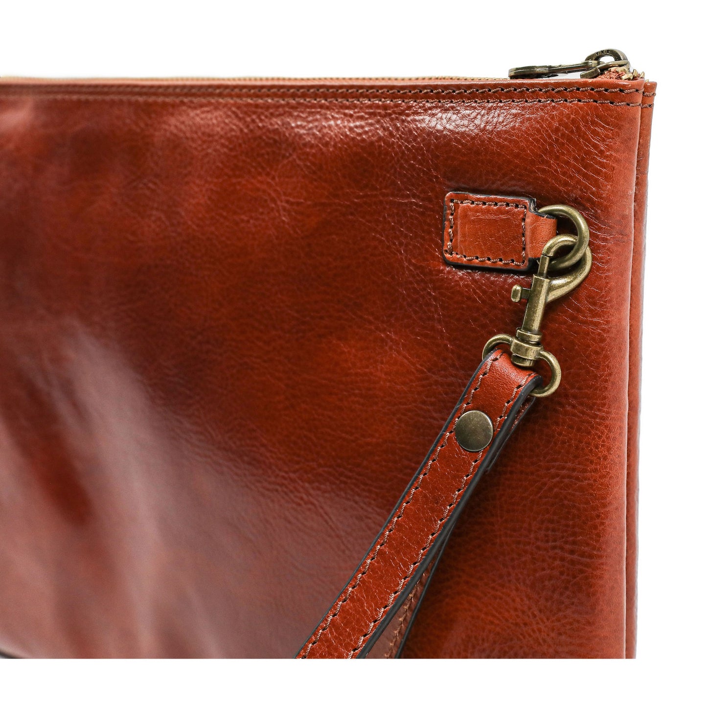 Large Leather Mens Clutch Purse - The Brothers Karamazov