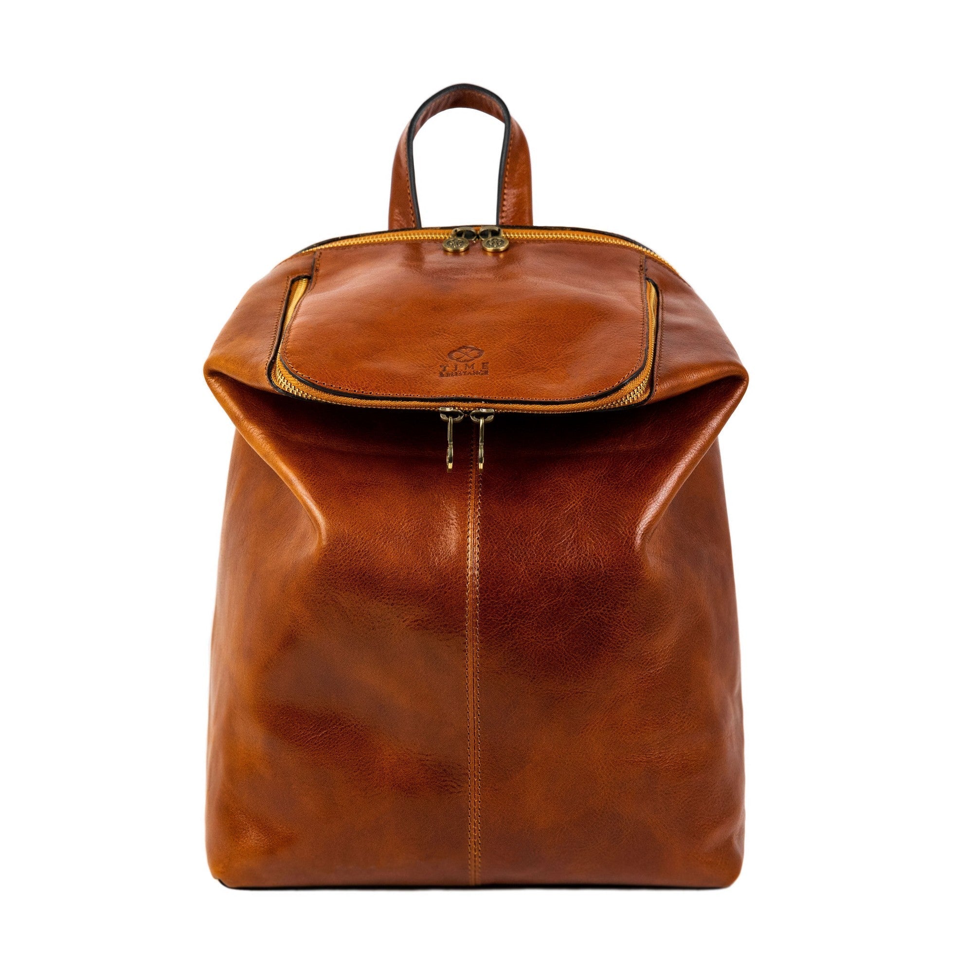 Time resistance leather backpack online