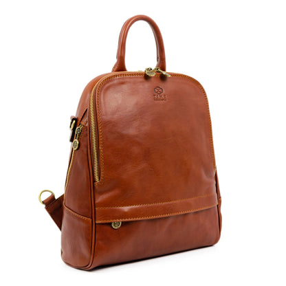 Womens Leather Backpack Convertible Bag - Regeneration