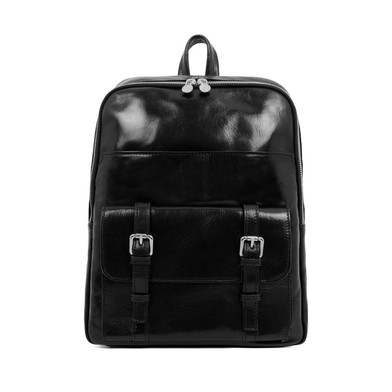Large Unisex Leather Backpack - The Divine Comedy Backpack Time Resistance   