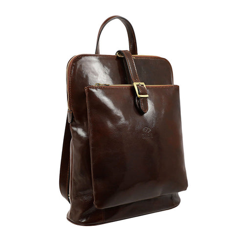 Convertible Leather Backpack Shoulder Bag - Emma – Time Resistance