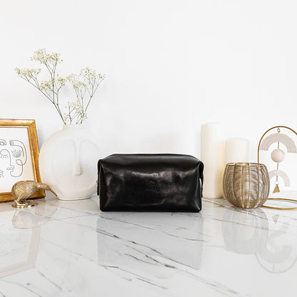 Leather Toiletry Bag - Four Past Midnight Accessories Time Resistance   