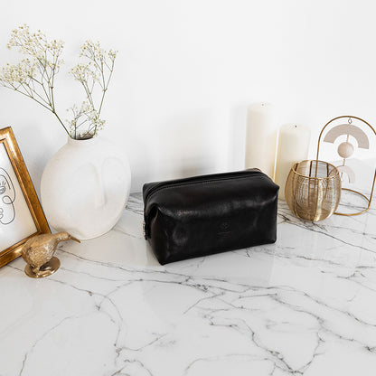 Leather Toiletry Bag - Four Past Midnight