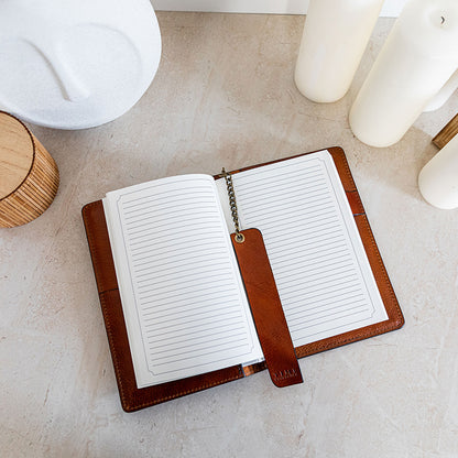 Leather Journal with Refillable A5 Notepad - The Diary of a Nobody Accessories Time Resistance   