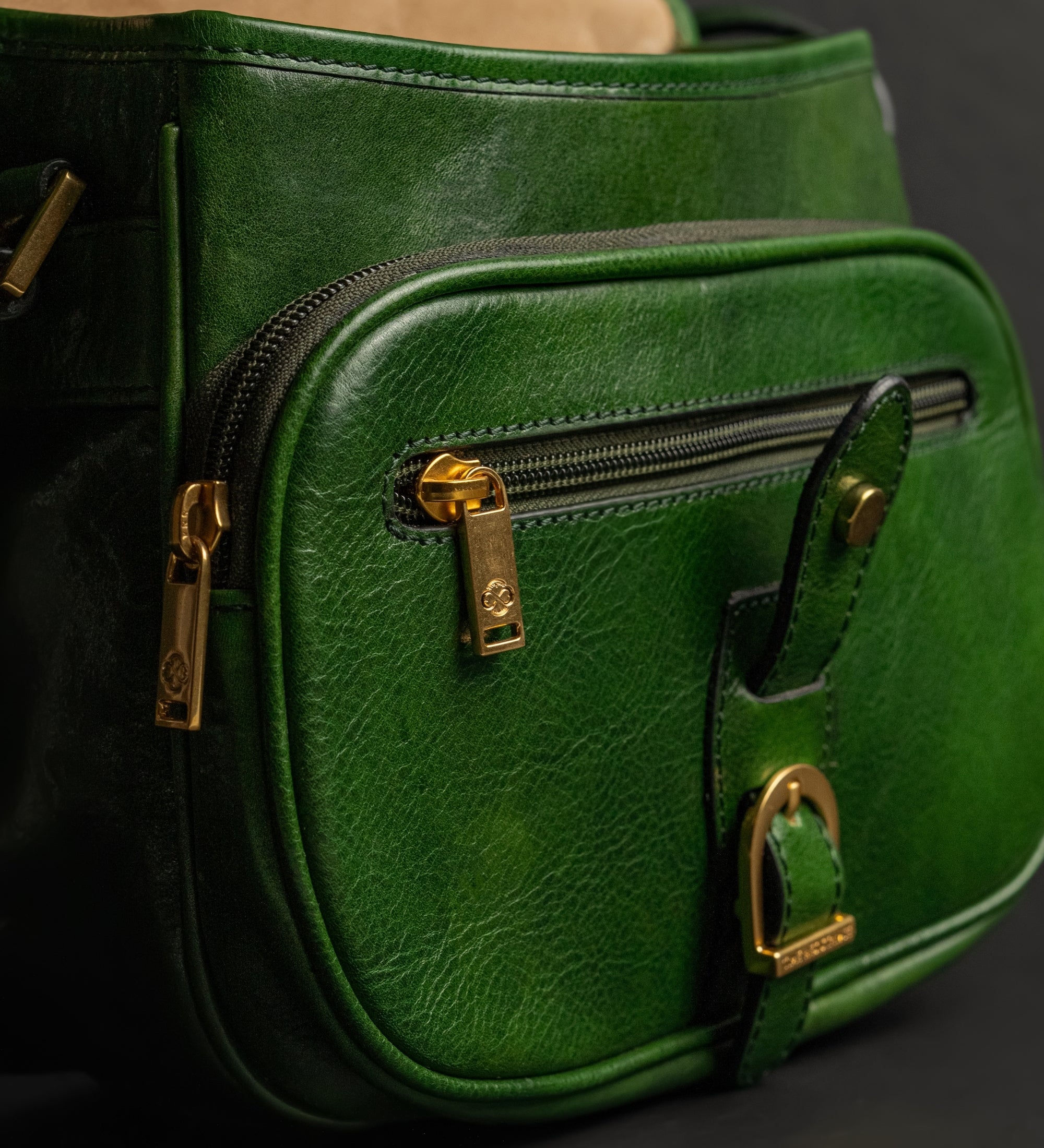 Womens Leather Saddle Bag - Women In Love