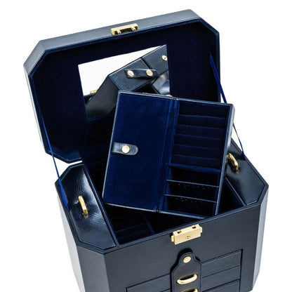 Large Leather Jewelry Box - A Handful of Dust Accessories Time Resistance   