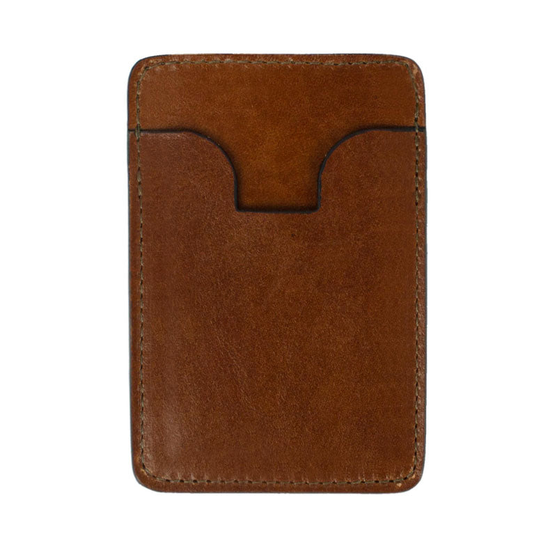 Leather Credit Card Case Business Card Case - 1984 Accessories Time Resistance Cognac Brown  
