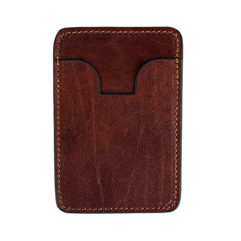 Leather Credit Card Case Business Card Case - 1984 Accessories Time Resistance Brown  