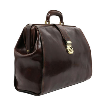 Time Resistance Brown Large Leather Doctor Bag - Mrs Dalloway - Frederic St James