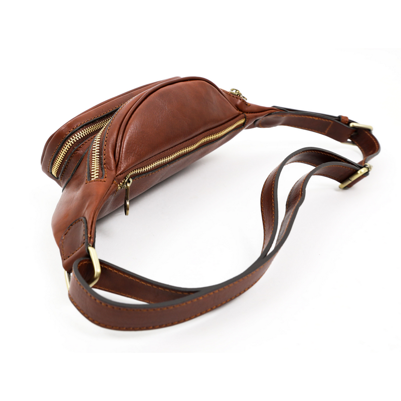 Leather Sling Bag Belly Bag - Independent People Accessories Time Resistance   