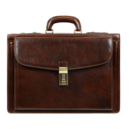 Leather Code-lock Briefcase - The Watchmen Briefcase Time Resistance   