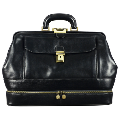 Large Italian Leather Doctor Bag - The Master and Margarita – Time
