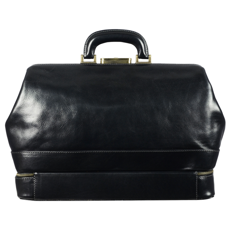 Large Italian Leather Doctor Bag - The Master and Margarita