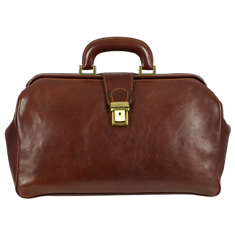 brown leather doctor bag
