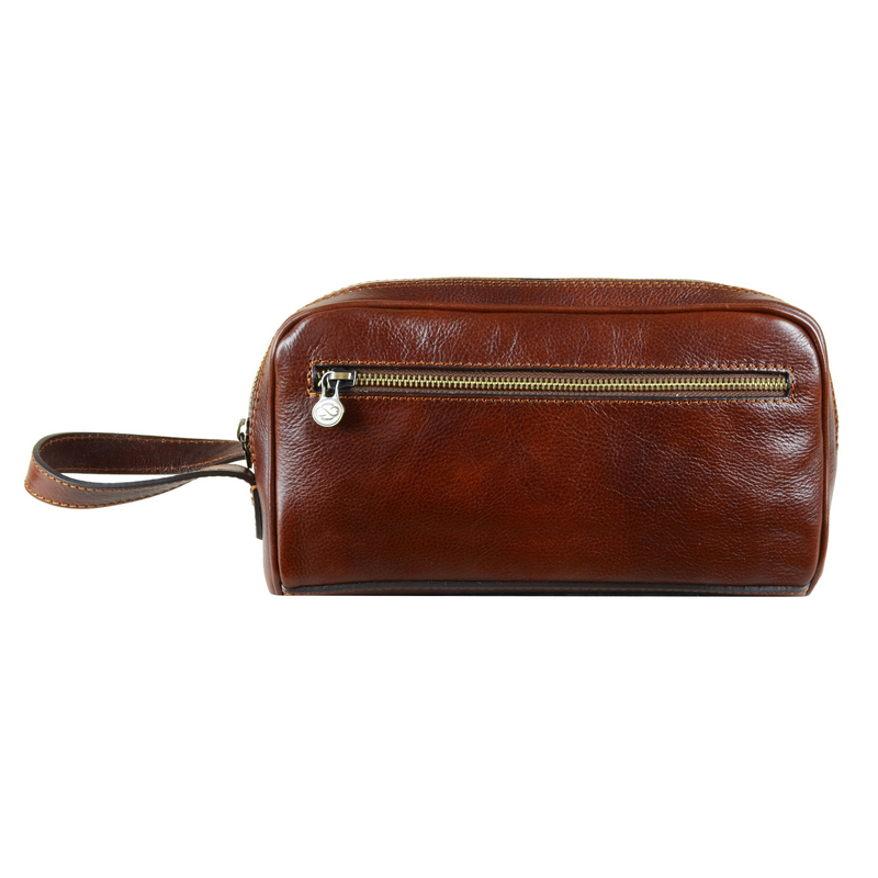 Leather Cosmetic Bag Dopp Kit - All the Kings Men Accessories Time Resistance   