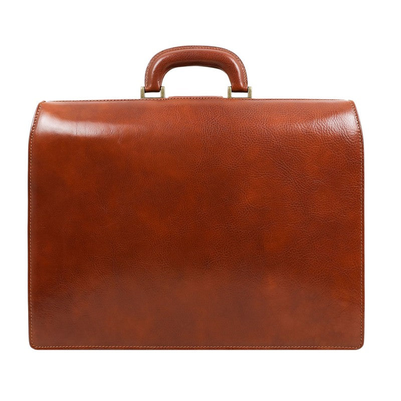 Large Leather Briefcase - The Firm Briefcase Time Resistance   