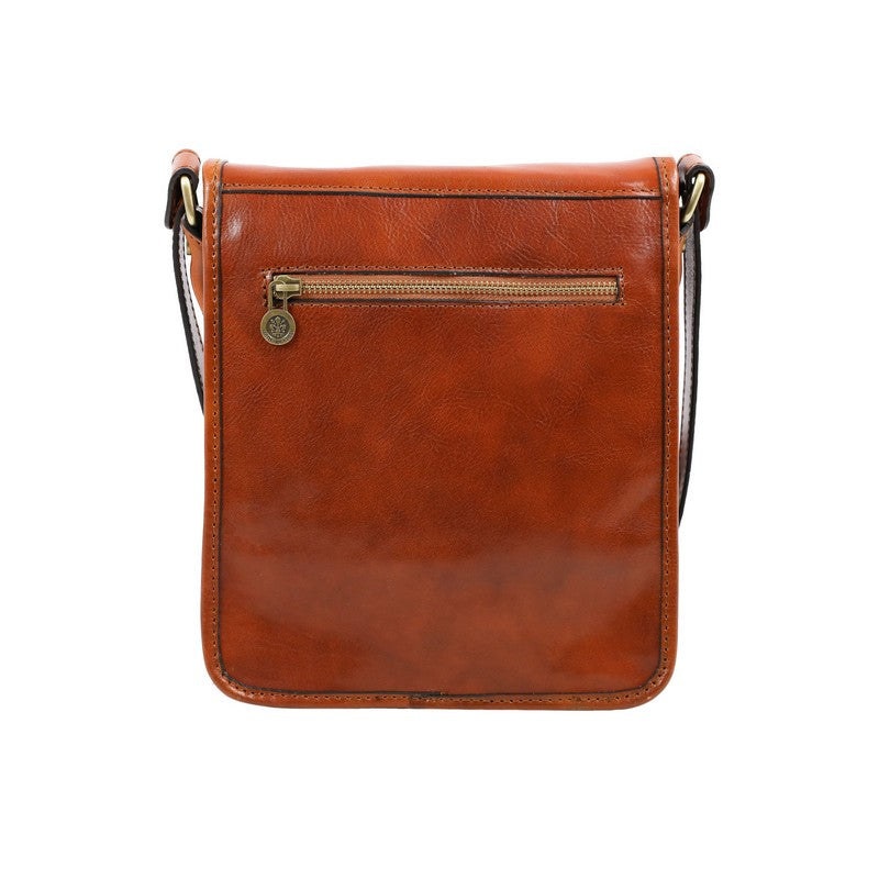 Small Leather Messenger Bag - On The Road