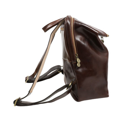 Leather Backpack - A Bend in the River Backpack Time Resistance   