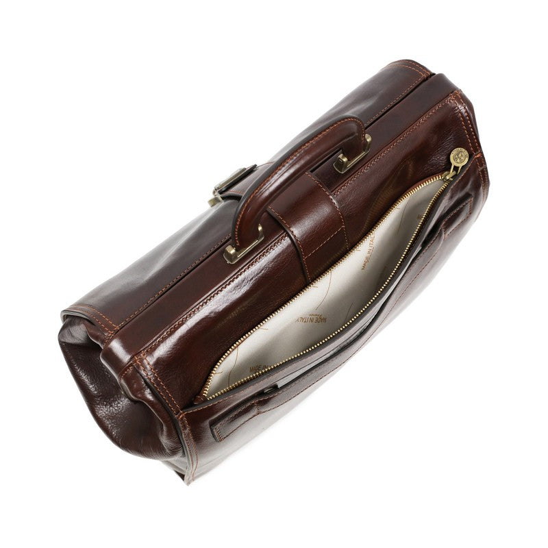 Brown Large Leather Doctor Bag - Mrs Dalloway