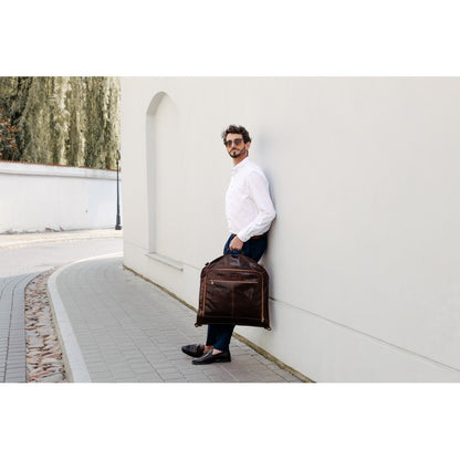 Leather Garment Bag - Travels with Charley