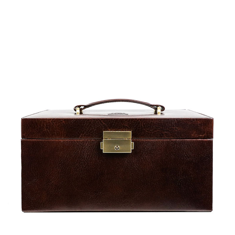 Leather Jewelry Box - Beloved Accessories Time Resistance Brown  