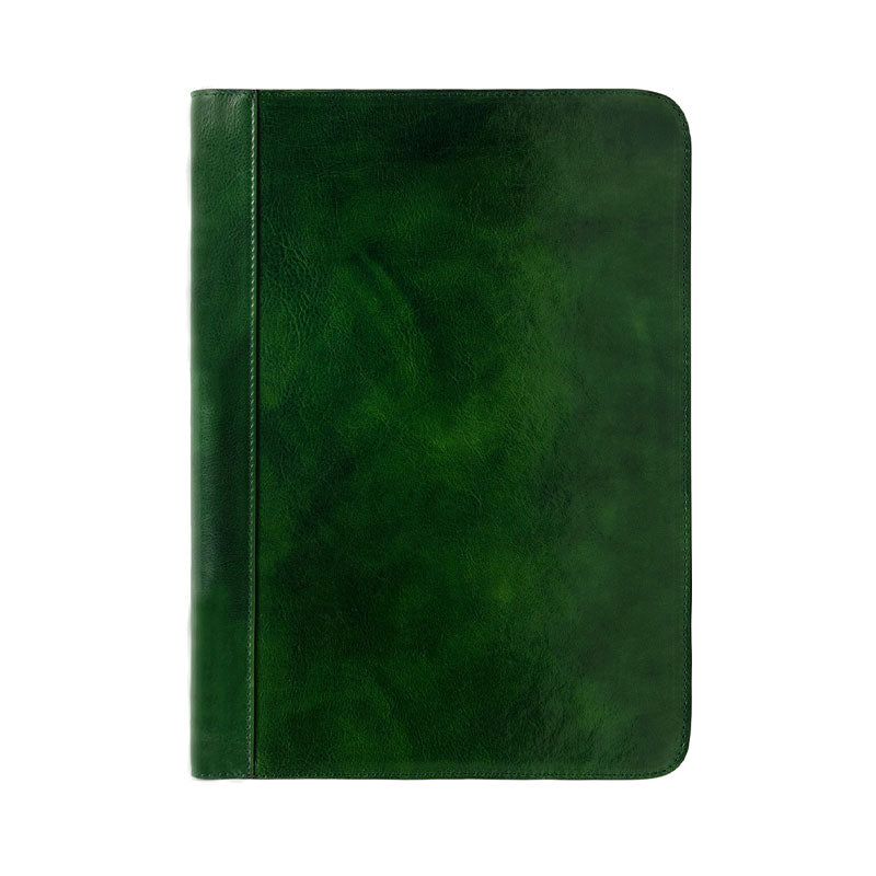 Leather A4 Documents Folder Organizer - Candide Accessories Time Resistance Green  