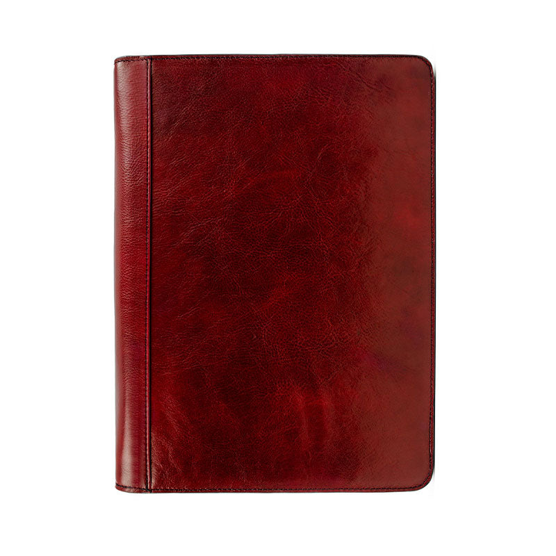 Leather A4 Documents Folder Organizer - Candide Accessories Time Resistance Red  