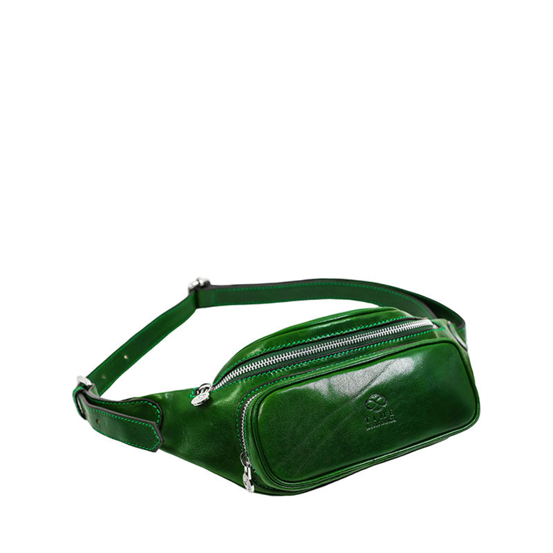 Leather Sling Bag Belly Bag - Independent People Accessories Time Resistance Green  