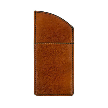 Leather Glasses Sleeve - One Hundred Years of Solitude Accessories Time Resistance Cognac Brown  