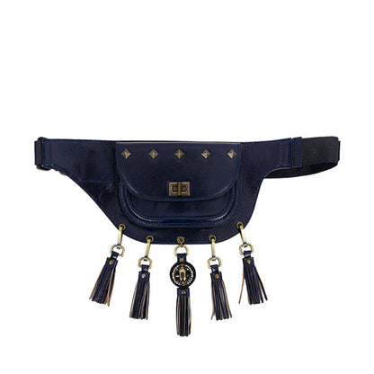 Leather Fanny Pack Bag Belt Bag for Women - Rebecca For Women Time Resistance Blue  