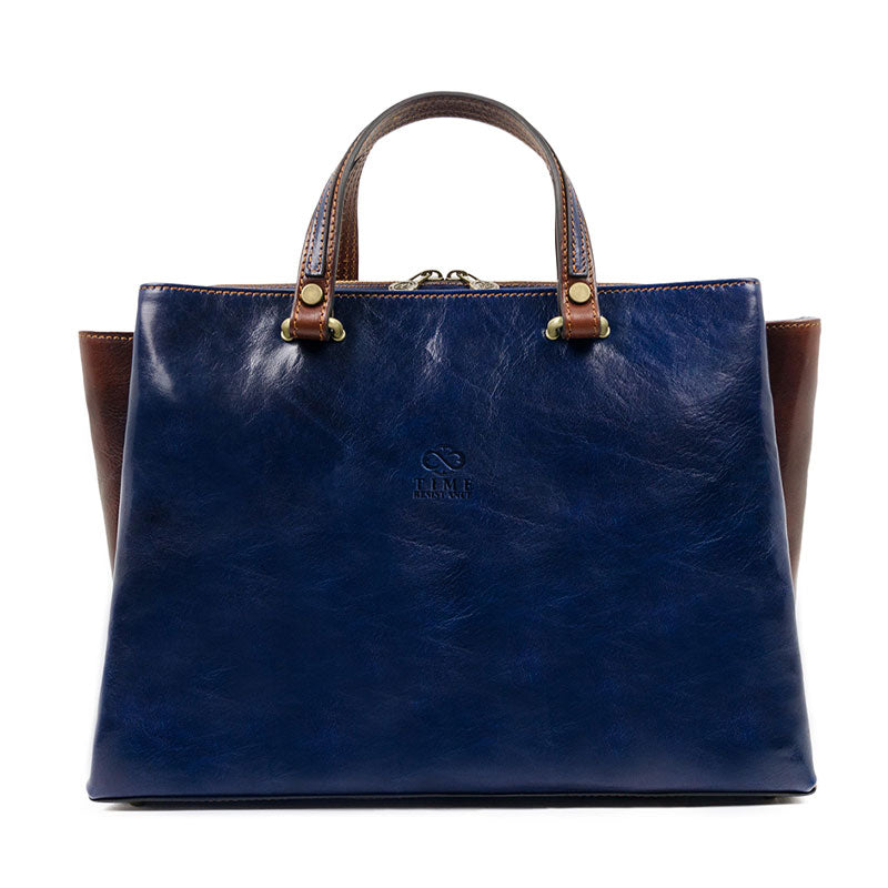 Leather Tote Bag Shoulder Bag for Women – The Scarlet Letter For Women Time Resistance Blue  