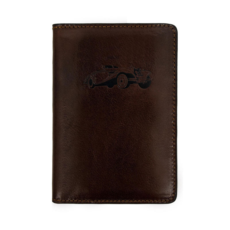 Brown Leather Car Documents Holder - Self-Reliance