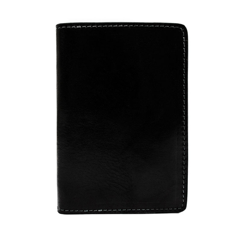 Small Leather Passport Holder - Gulliver's Travels Accessories Time Resistance Black  
