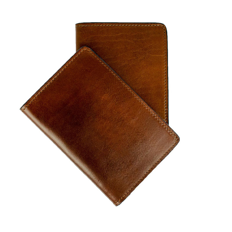 Small Leather Passport Holder - Gulliver's Travels Accessories Time Resistance Brown  