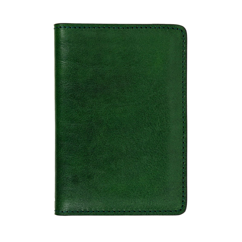 Small Leather Passport Holder - Gulliver's Travels Accessories Time Resistance Green  