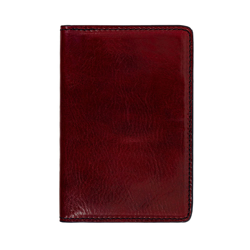 Small Leather Passport Holder - Gulliver's Travels Accessories Time Resistance Red  