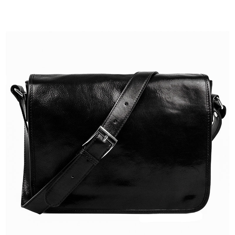 Leather Messenger Bag – The Stranger Messenger Bag Time Resistance Black  