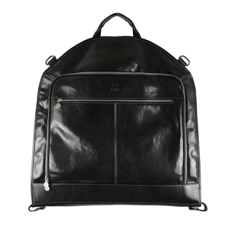 Leather Garment Bag - Travels with Charley Duffel Bag Time Resistance Black  