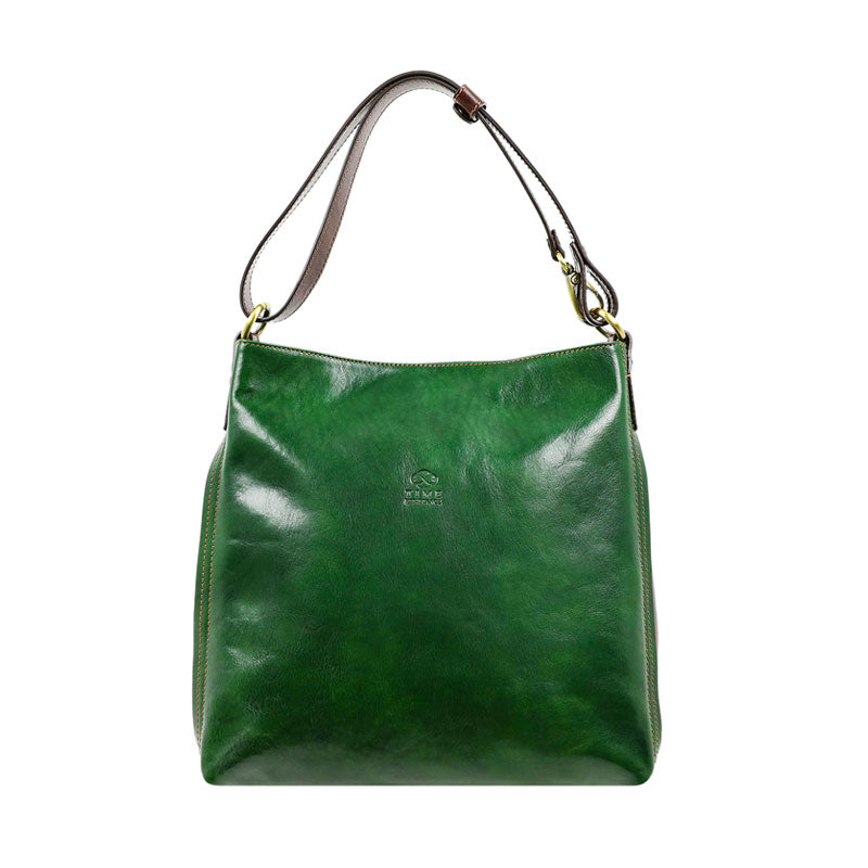 Leather Handbag - Vanity Fair For Women Time Resistance Green  